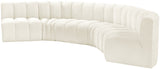 Arc Cream Velvet Modular Sofa 103Cream-S6B Meridian Furniture