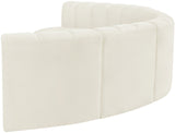 Arc Cream Velvet Modular Sofa 103Cream-S6B Meridian Furniture