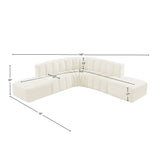 Arc Cream Velvet Modular Sofa 103Cream-S6C Meridian Furniture