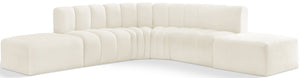 Arc Cream Velvet Modular Sofa 103Cream-S6C Meridian Furniture