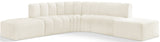 Arc Cream Velvet Modular Sofa 103Cream-S6C Meridian Furniture