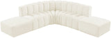 Arc Cream Velvet Modular Sofa 103Cream-S6C Meridian Furniture