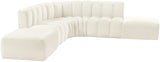 Arc Cream Velvet Modular Sofa 103Cream-S6C Meridian Furniture