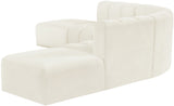 Arc Cream Velvet Modular Sofa 103Cream-S6C Meridian Furniture