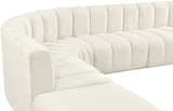 Arc Cream Velvet Modular Sofa 103Cream-S6C Meridian Furniture