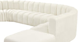 Arc Cream Velvet Modular Sofa 103Cream-S6C Meridian Furniture