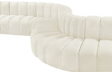 Arc Cream Velvet Modular Sofa 103Cream-S6D Meridian Furniture