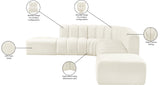 Arc Cream Velvet Modular Sofa 103Cream-S7A Meridian Furniture