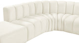 Arc Cream Velvet Modular Sofa 103Cream-S7A Meridian Furniture