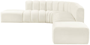 Arc Cream Velvet Modular Sofa 103Cream-S7A Meridian Furniture