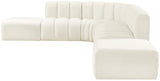 Arc Cream Velvet Modular Sofa 103Cream-S7A Meridian Furniture