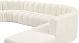 Arc Cream Velvet Modular Sofa 103Cream-S7A Meridian Furniture