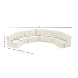 Arc Cream Velvet Modular Sofa 103Cream-S7B Meridian Furniture