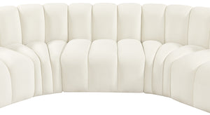 Arc Cream Velvet Modular Sofa 103Cream-S7B Meridian Furniture