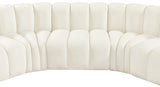 Arc Cream Velvet Modular Sofa 103Cream-S7B Meridian Furniture