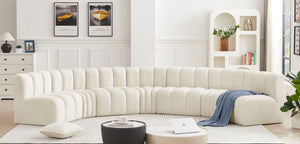 Arc Cream Velvet Modular Sofa 103Cream-S7B Meridian Furniture