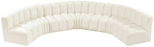 Arc Cream Velvet Modular Sofa 103Cream-S7B Meridian Furniture
