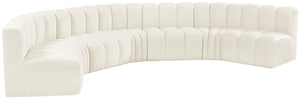 Arc Cream Velvet Modular Sofa 103Cream-S7B Meridian Furniture