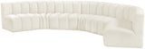 Arc Cream Velvet Modular Sofa 103Cream-S7B Meridian Furniture