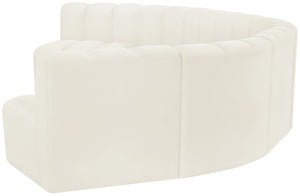 Arc Cream Velvet Modular Sofa 103Cream-S7B Meridian Furniture