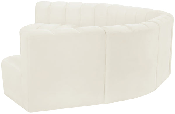 Arc Cream Velvet Modular Sofa 103Cream-S7B Meridian Furniture