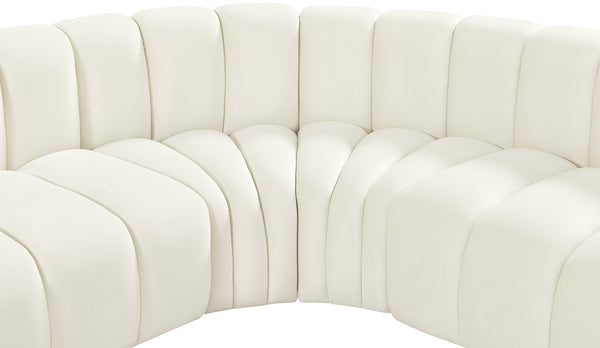 Arc Cream Velvet Modular Sofa 103Cream-S7B Meridian Furniture