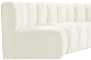 Arc Cream Velvet Modular Sofa 103Cream-S7C Meridian Furniture