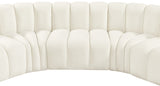 Arc Cream Velvet Modular Sofa 103Cream-S7C Meridian Furniture