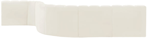 Arc Cream Velvet Modular Sofa 103Cream-S7C Meridian Furniture