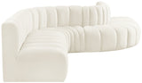 Arc Cream Velvet Modular Sofa 103Cream-S7C Meridian Furniture