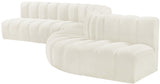 Arc Cream Velvet Modular Sofa 103Cream-S7C Meridian Furniture