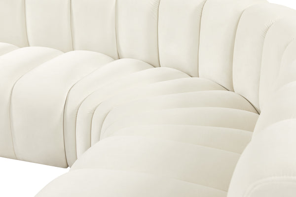 Arc Cream Velvet Modular Sofa 103Cream-S7C Meridian Furniture