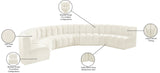 Arc Cream Velvet Modular Sofa 103Cream-S8A Meridian Furniture