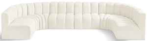 Arc Cream Velvet Modular Sofa 103Cream-S8A Meridian Furniture