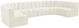 Arc Cream Velvet Modular Sofa 103Cream-S8A Meridian Furniture