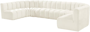 Arc Cream Velvet Modular Sofa 103Cream-S8A Meridian Furniture