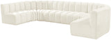 Arc Cream Velvet Modular Sofa 103Cream-S8A Meridian Furniture