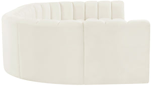 Arc Cream Velvet Modular Sofa 103Cream-S8A Meridian Furniture