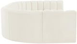 Arc Cream Velvet Modular Sofa 103Cream-S8A Meridian Furniture