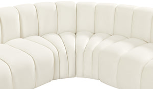 Arc Cream Velvet Modular Sofa 103Cream-S8A Meridian Furniture