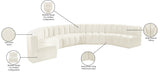 Arc Cream Velvet Modular Sofa 103Cream-S8B Meridian Furniture