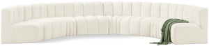 Arc Cream Velvet Modular Sofa 103Cream-S8B Meridian Furniture