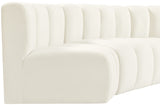 Arc Cream Velvet Modular Sofa 103Cream-S8B Meridian Furniture