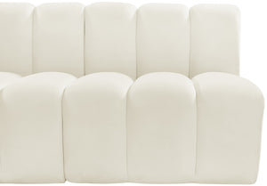 Arc Cream Velvet Modular Sofa 103Cream-S8B Meridian Furniture