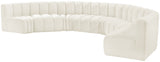 Arc Cream Velvet Modular Sofa 103Cream-S8B Meridian Furniture