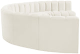 Arc Cream Velvet Modular Sofa 103Cream-S8B Meridian Furniture