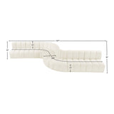 Arc Cream Velvet Modular Sofa 103Cream-S8C Meridian Furniture