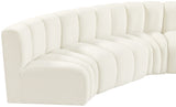 Arc Cream Velvet Modular Sofa 103Cream-S8C Meridian Furniture