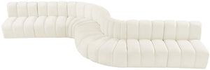 Arc Cream Velvet Modular Sofa 103Cream-S8C Meridian Furniture