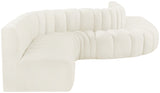 Arc Cream Velvet Modular Sofa 103Cream-S8C Meridian Furniture